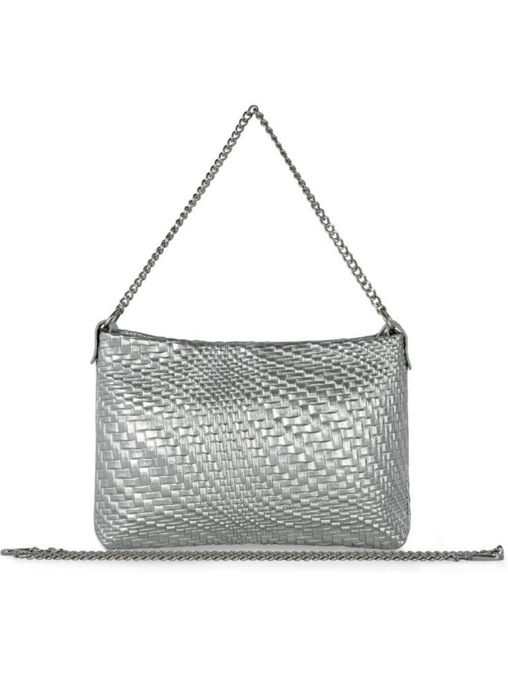 Metallic Suede Crossbody Bag for Women | Small Woven Shoulder Purse with Zipper